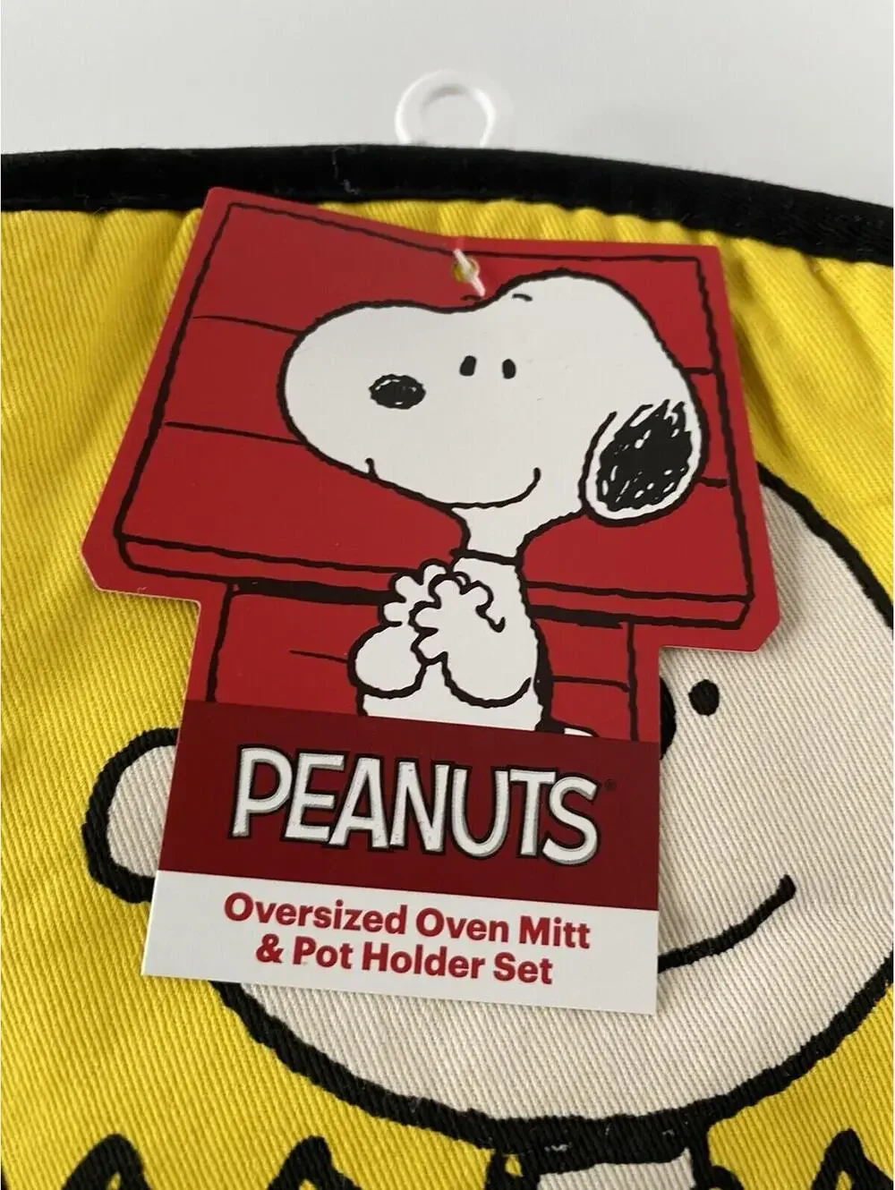 Peanuts Charlie Brown Oven Mitt & Pot Holder Kitchen Gift Set NEW Cute Peanuts